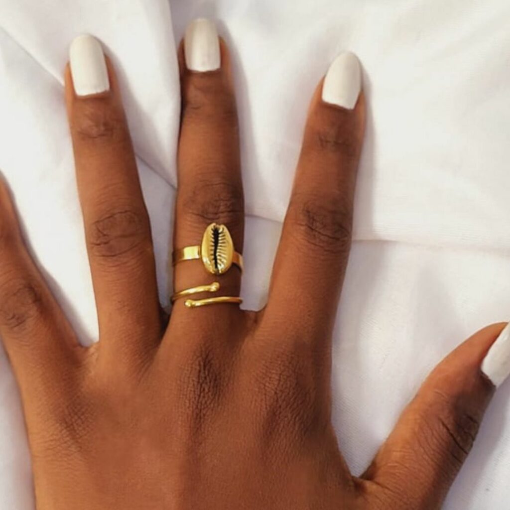 bague cauris duo