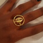 bague cauris rond