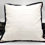 Housse de coussin bogolan blanc